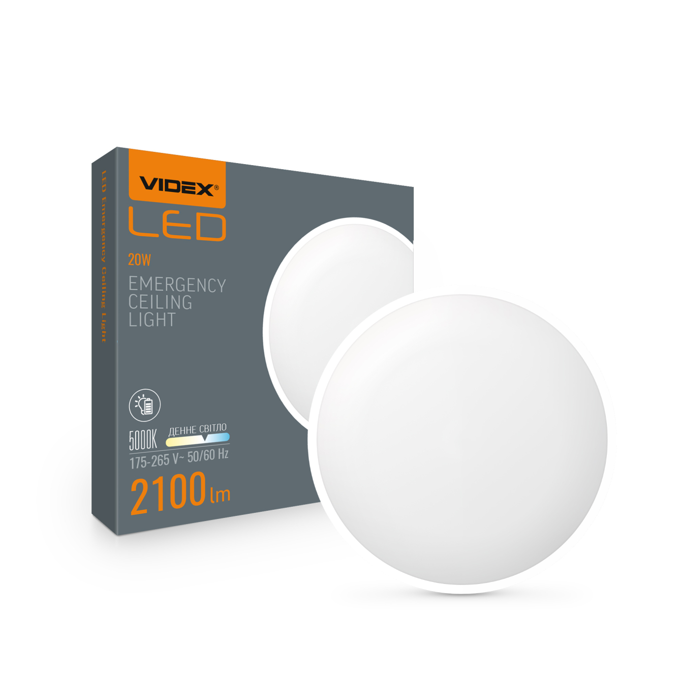 LED светильник 20W 5000K VIDEX круглый VL-CLR-EM200-2